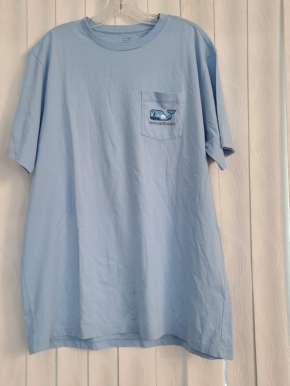 Vineyard Vines Mens Sz L Light Blue Casual Preppy Beach Graphic T Shirt